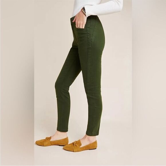 BY ANTHROPOLOGIE | Green Jefferson Utility Skinny Ankle Pants Women’s Size 29/8 - Picture 2 of 12